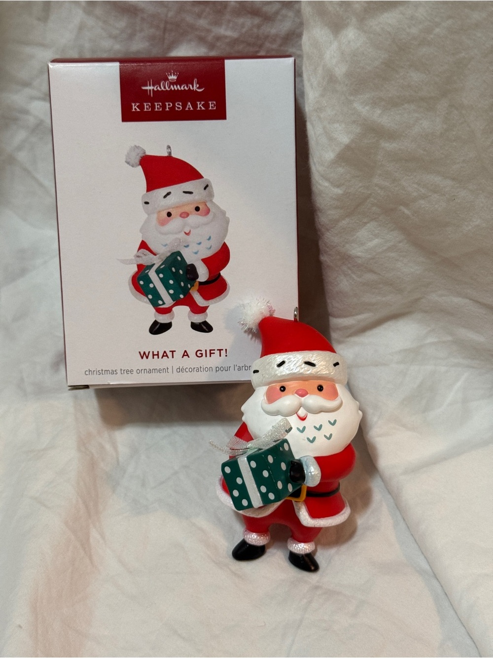 NWT Hallmark Keepsake 2024 What a Gift! Santa Christmas Tree Ornament
